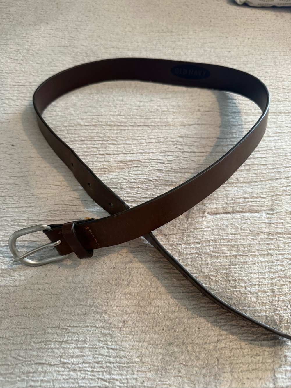 Old Navy Woman’s Brown Leather Belt with Silver Buckle